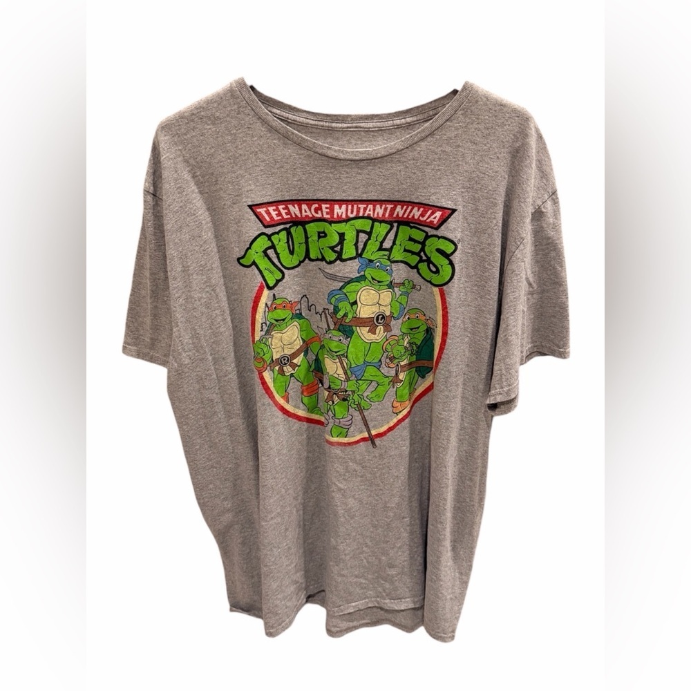 TMNT Teenage Mutant Ninja Turtles Gray T-Shirt Nickelodeon Size XXL